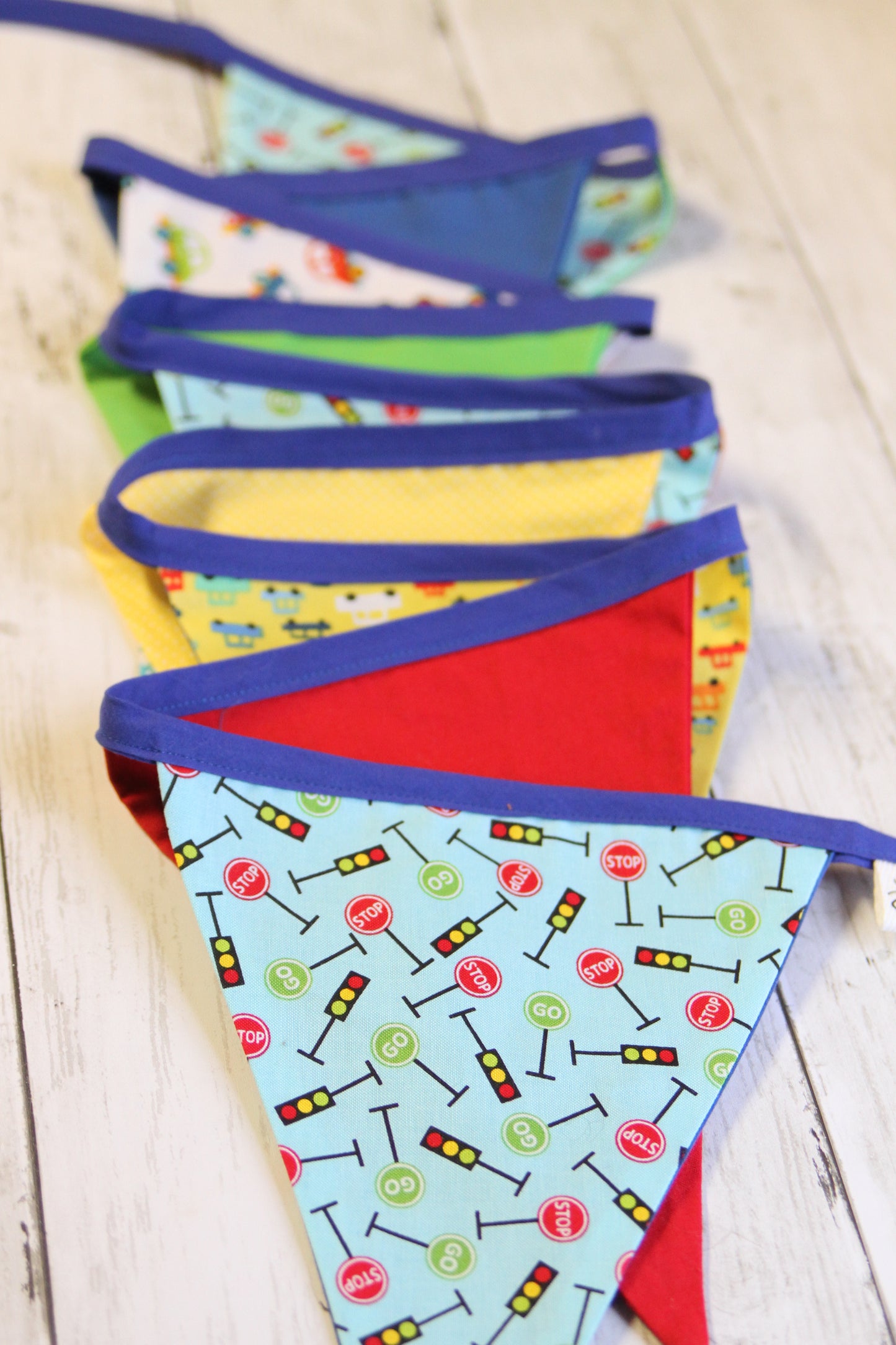 Fabric Transportation Bunting Banner | Automobile Flag Banner | Transportation Birthday Banner | Flag Banner | Photo Prop Banner