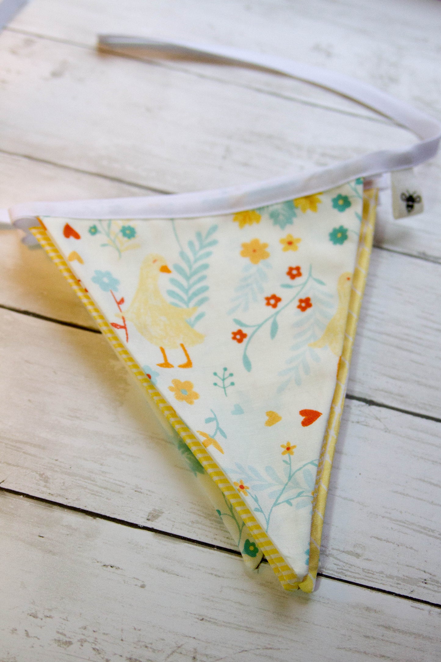 Fabric Spring Ducks Bunting Banner | Nursery Flag Banner |Ducks Spring Banner | Flag Banner