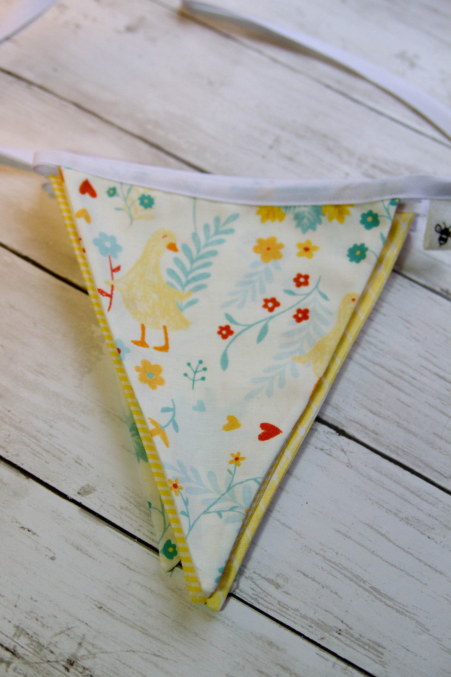 Fabric Spring Ducks Bunting Banner | Nursery Flag Banner |Ducks Spring Banner | Flag Banner