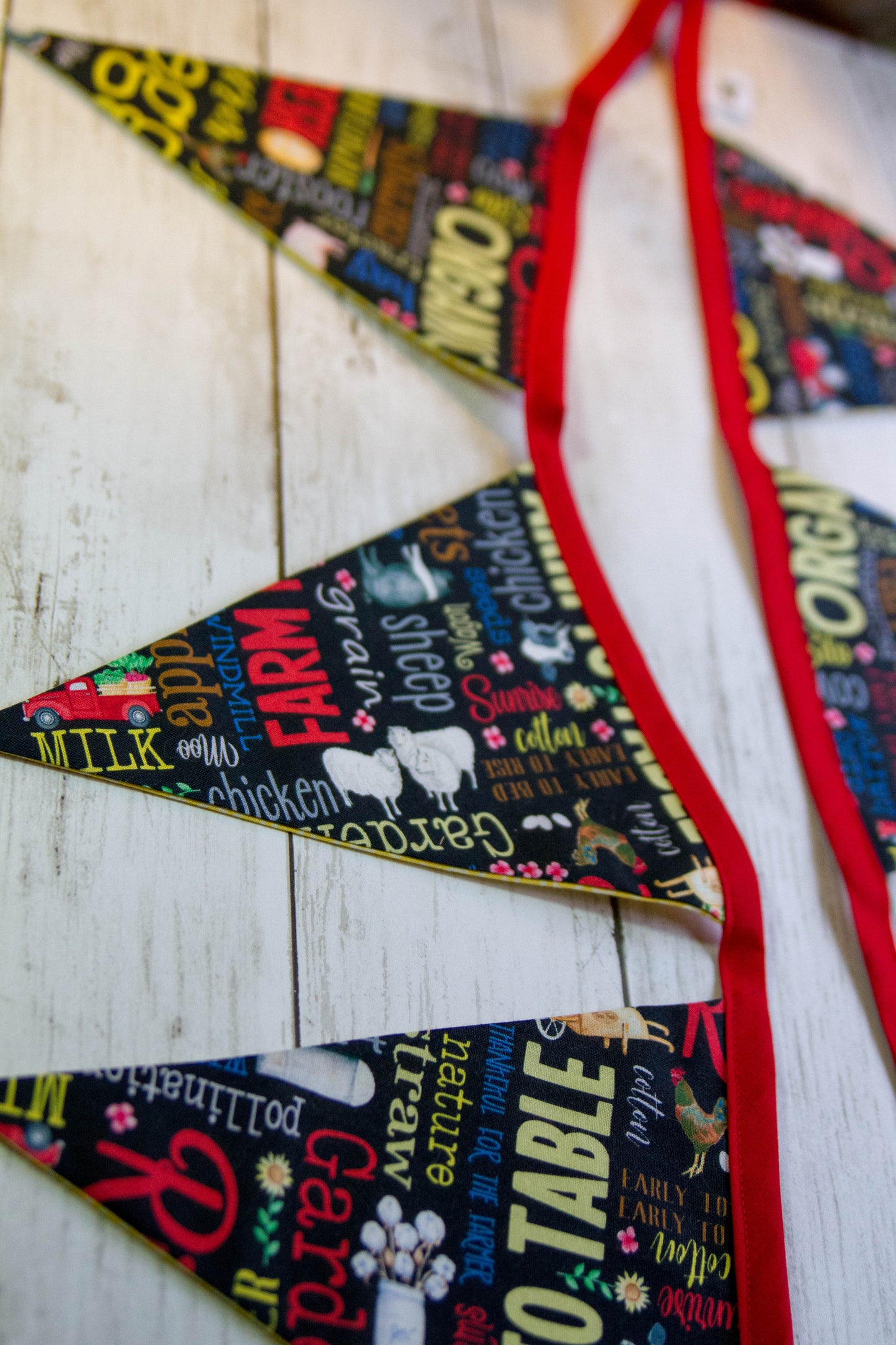 Farmers Market Bunting Banner | Farm Flag Banner | Farm Life Banner | Farm to Table Bunting | Great Gift | Kitchen Decor | Birthday Gift