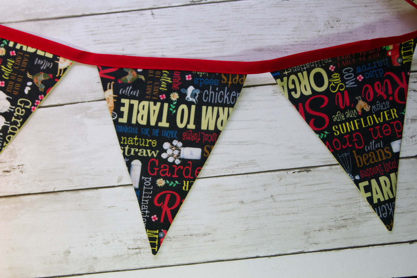 Farmers Market Bunting Banner | Farm Flag Banner | Farm Life Banner | Farm to Table Bunting | Great Gift | Kitchen Decor | Birthday Gift