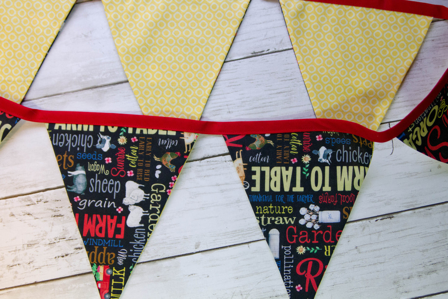Farmers Market Bunting Banner | Farm Flag Banner | Farm Life Banner | Farm to Table Bunting | Great Gift | Kitchen Decor | Birthday Gift