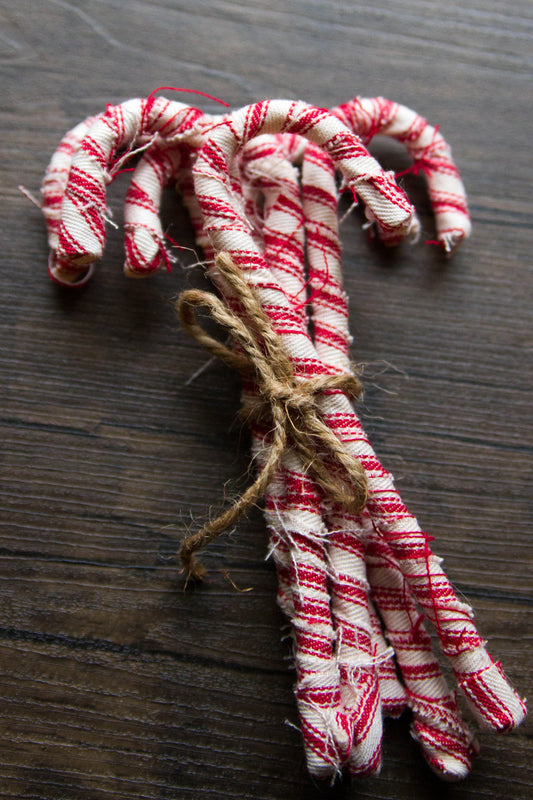 Red Ticking Candy Canes